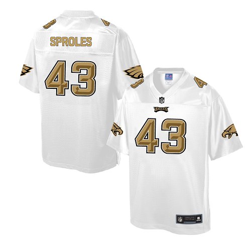 Men's Game Darren Sproles Nike Jersey White - #43 Pro Line Fashion NFL Philadelphia Eagles